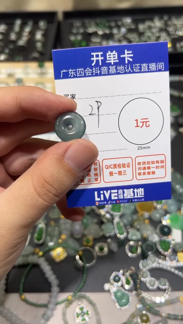 翡翠未镶嵌颈饰我****圆平安扣