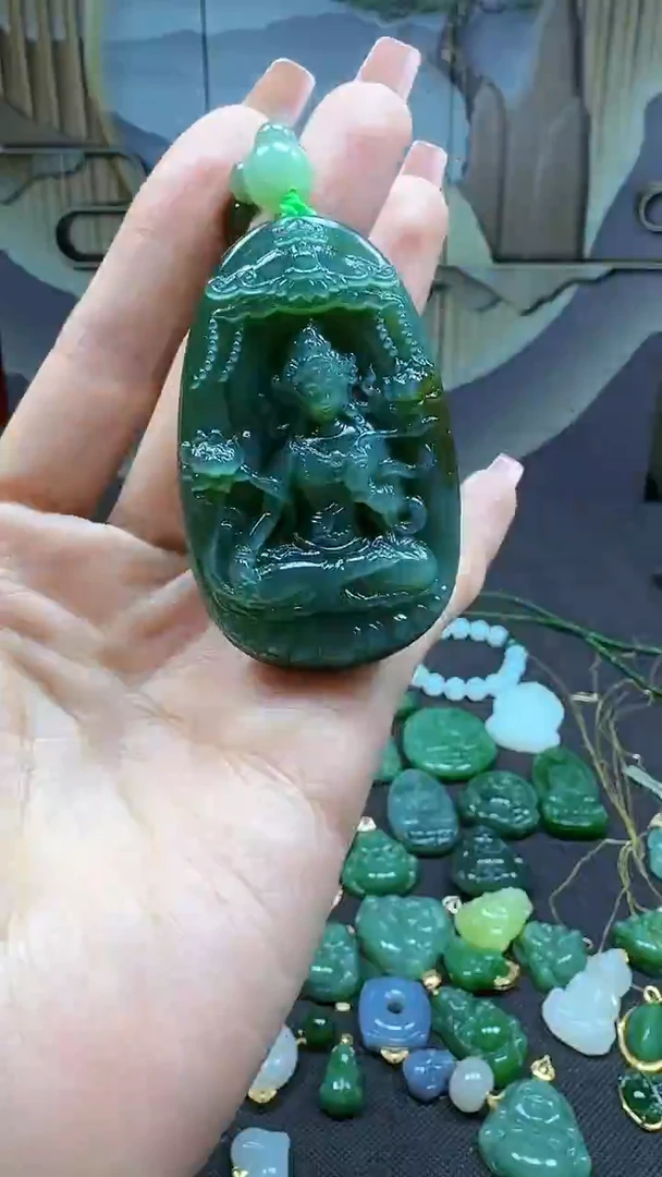 和田玉未镶嵌挂件1