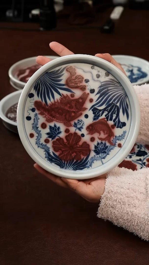 景德镇瓷器，青花瓷手绘茶具~