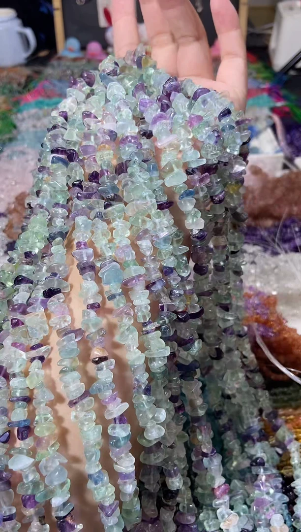 水晶珠宝半成品未镶嵌浅萤