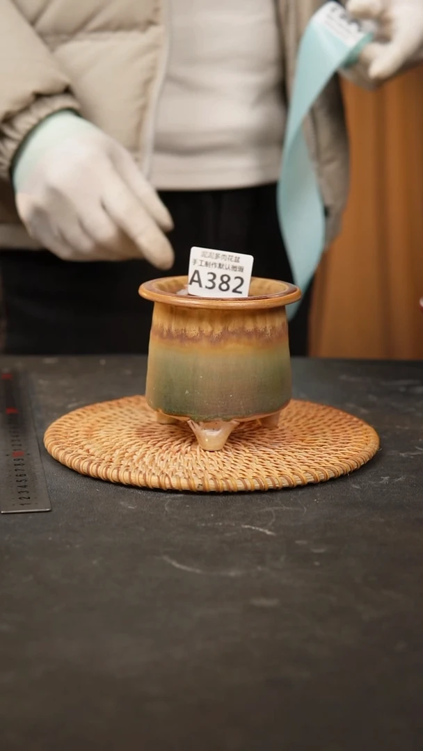 【闪购商品】瓷片382泥泥手工花盆