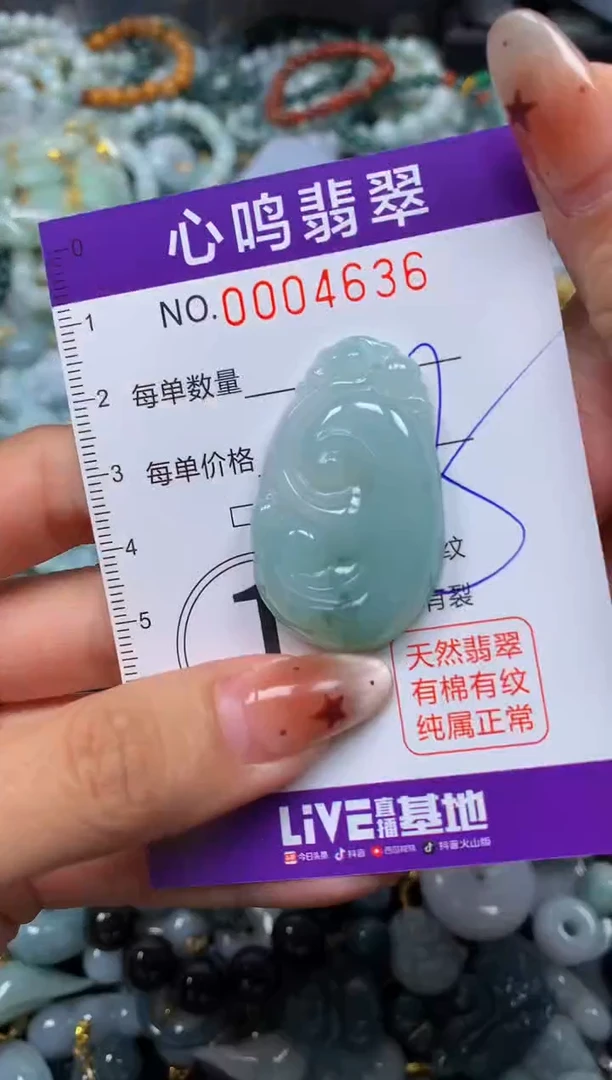翡翠未镶嵌颈饰闪购004636
