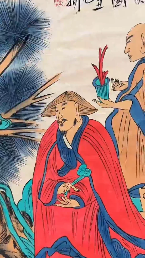 国画国画双人罗汉111