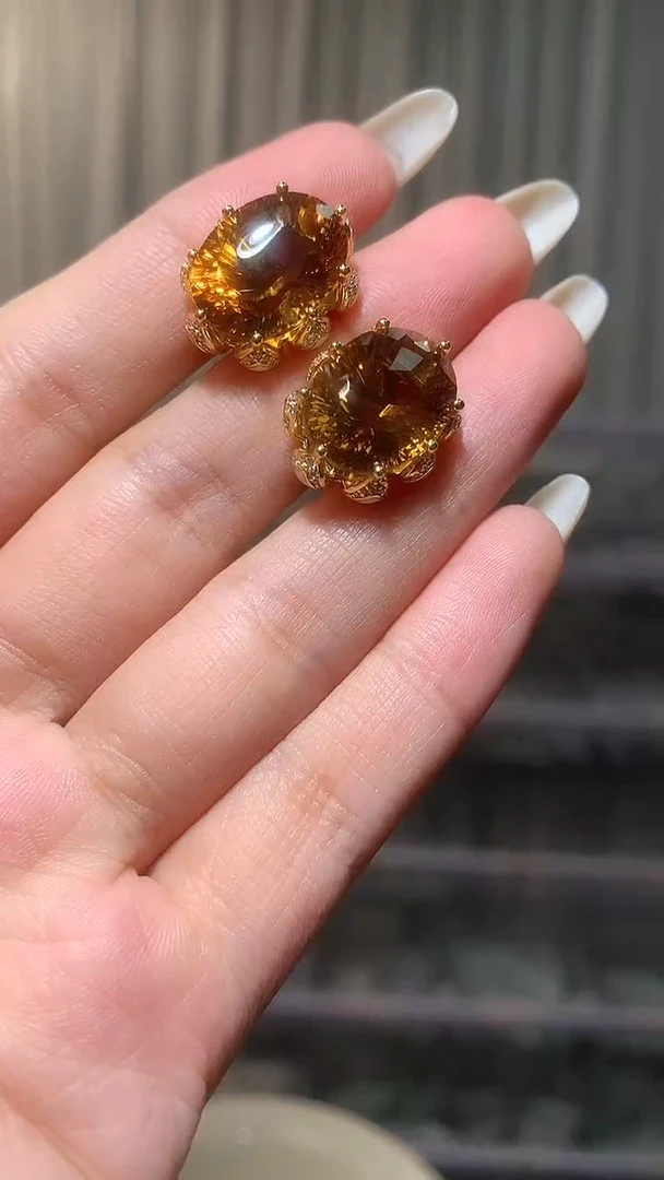 银S925镶嵌耳饰水晶【宝石世家严选】