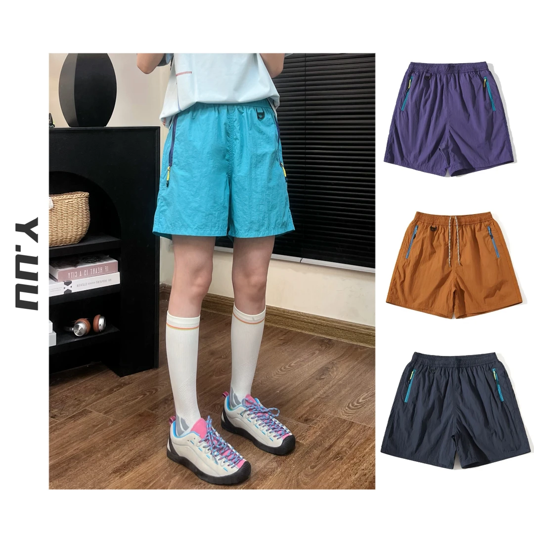【虞UU】燃动多巴胺！夏季情侣款户外山系速干透气百搭运动休闲短裤