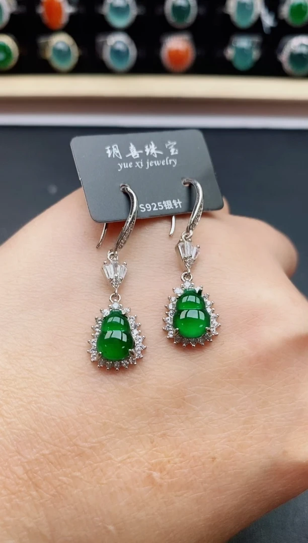 翡翠戒指银S925镶嵌321321