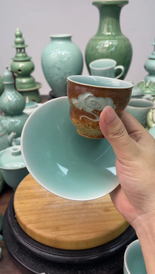 1杯1托  慧仙青瓷 龙泉青瓷大促定点福利放漏