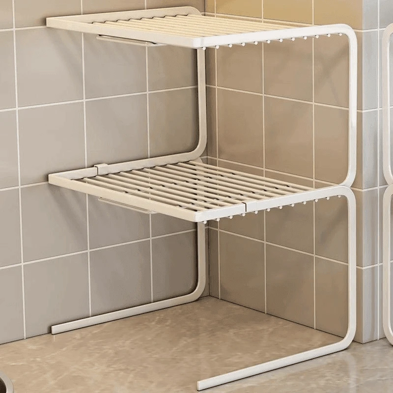 厨房桌面分层架台面置物架子锅架神器橱柜锅具柜子收纳架多层隔板