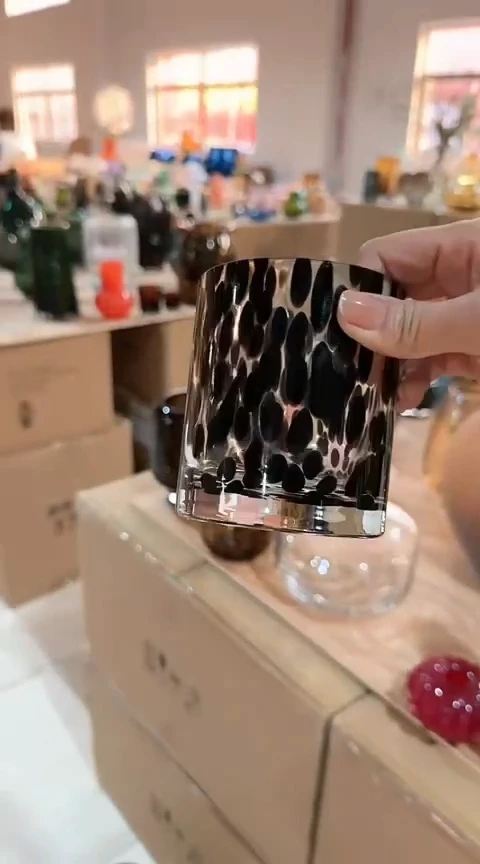 【闪购商品】玻璃豹纹蜡杯