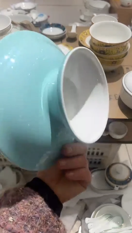 瓷如*隆达骨瓷蓝色茶盘1个微瑕