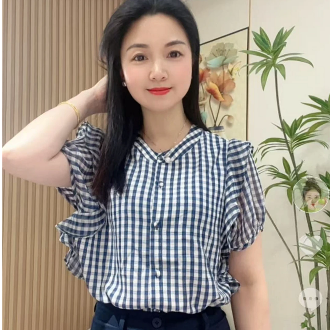 【海媚优选】夏季新款时尚提花衬衫百搭上衣