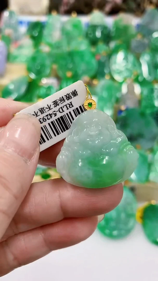 【闪购商品】翡翠吊坠(不含链)18K金镶嵌挂件