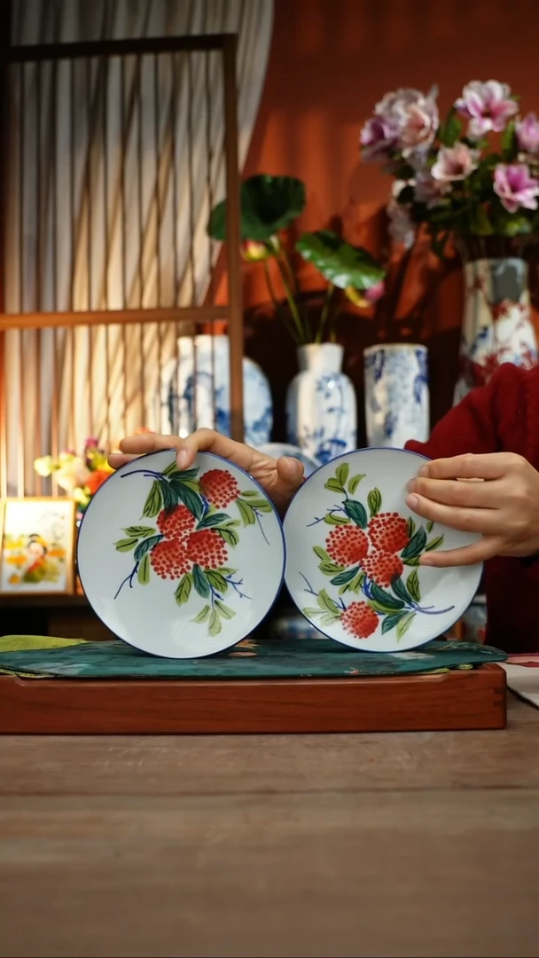 【简家甄选】景德镇设计师釉下手绘陶瓷