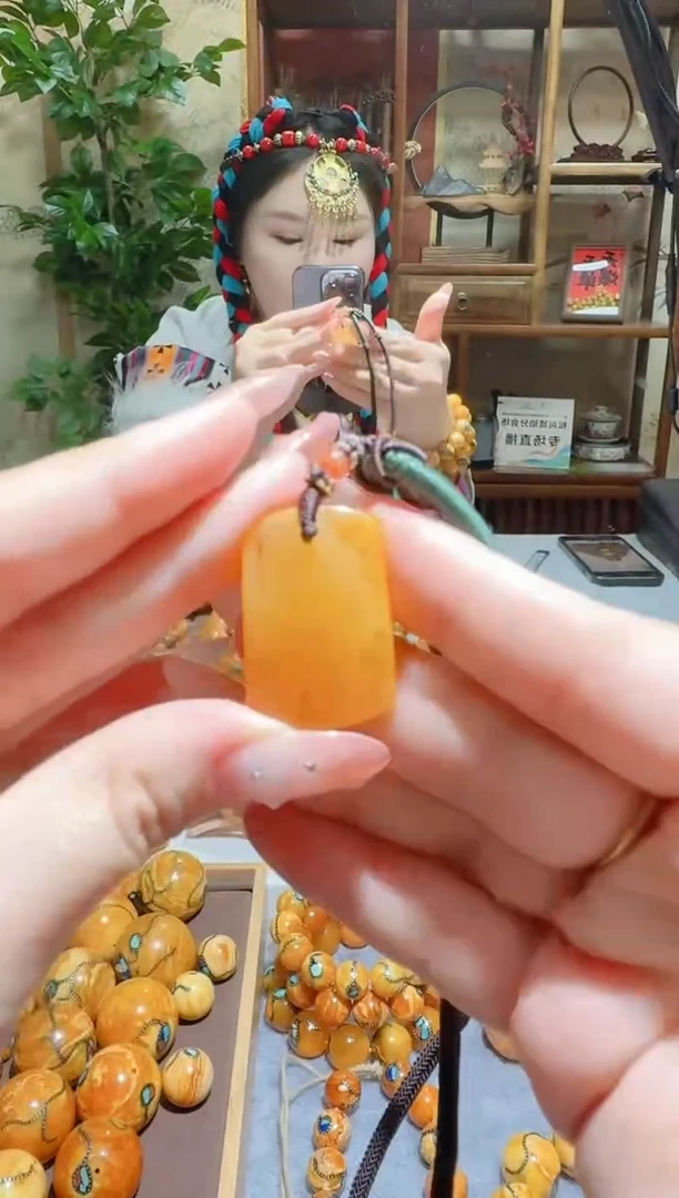 蜜蜡颈饰未镶嵌9566天然蜜蜡珠宝奇石全都保真