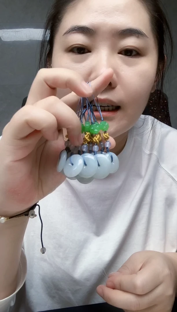 颈饰未镶嵌翡翠翡翠平安扣1号手机挂多样性发货