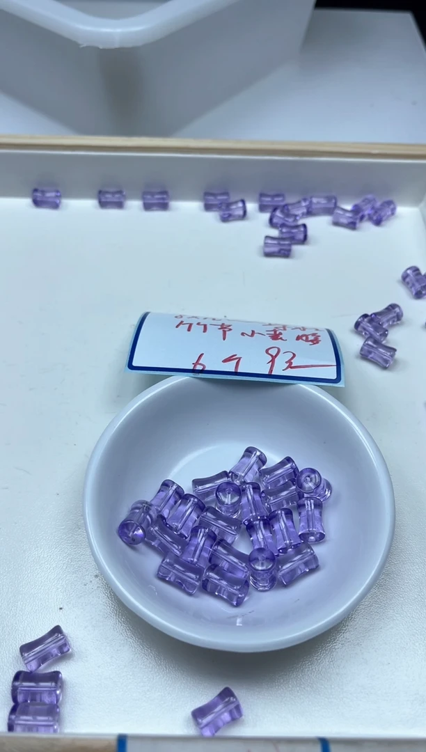 水晶珠宝半成品未镶嵌D351 维多利亚 竹节6个9元