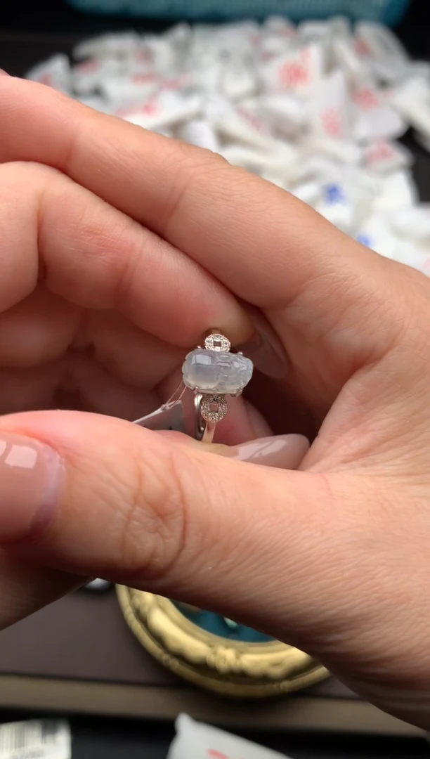 【闪购商品】翡翠戒指银S925镶嵌  一