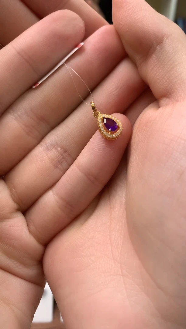 银S925镶嵌颈饰紫晶.......