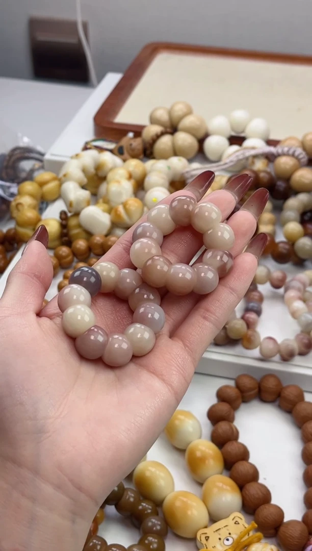 手串菩提根/象牙果g47紫美人玉化蒜瓣大肠13mm手捻