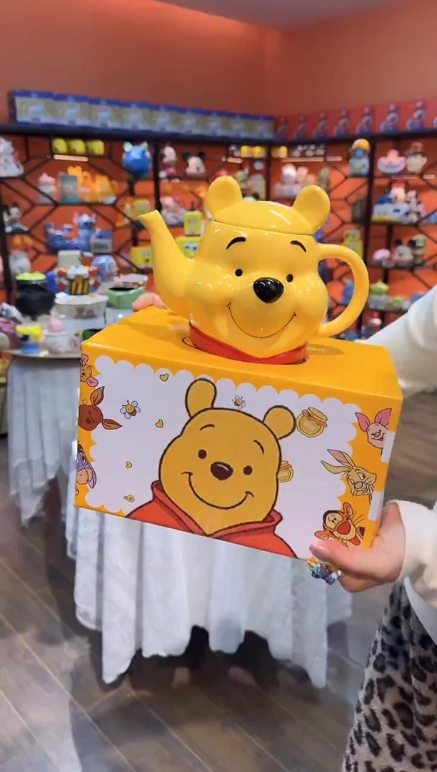 瓷片@@维尼熊陶瓷水壶（礼盒）