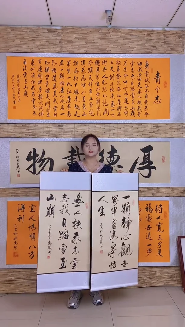 书法三开仿古：一颗静心观世界/青云志节选