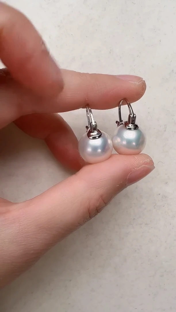 【闪购商品】淡水珍珠耳饰银S925镶嵌银色茶壶