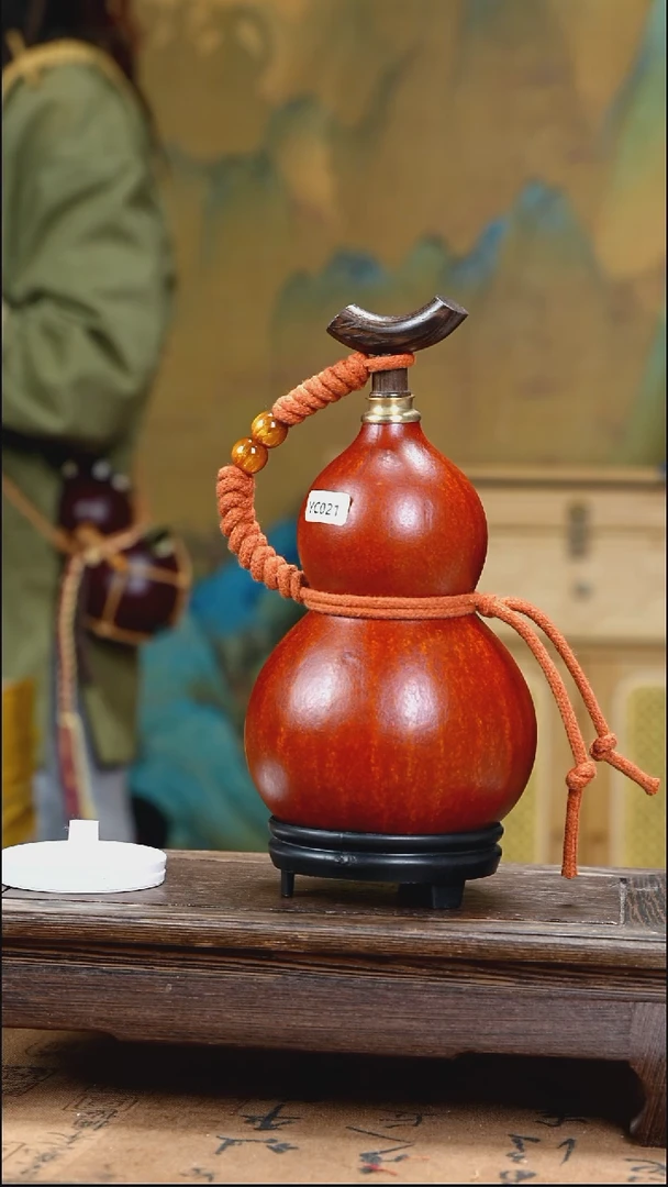 YC021复古网兜款天然酒葫芦（一物一拍）