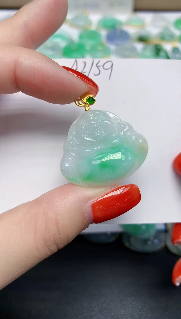 颈饰未镶嵌翡翠天然缅甸翡翠A货翡翠百元以上9元证书费自理