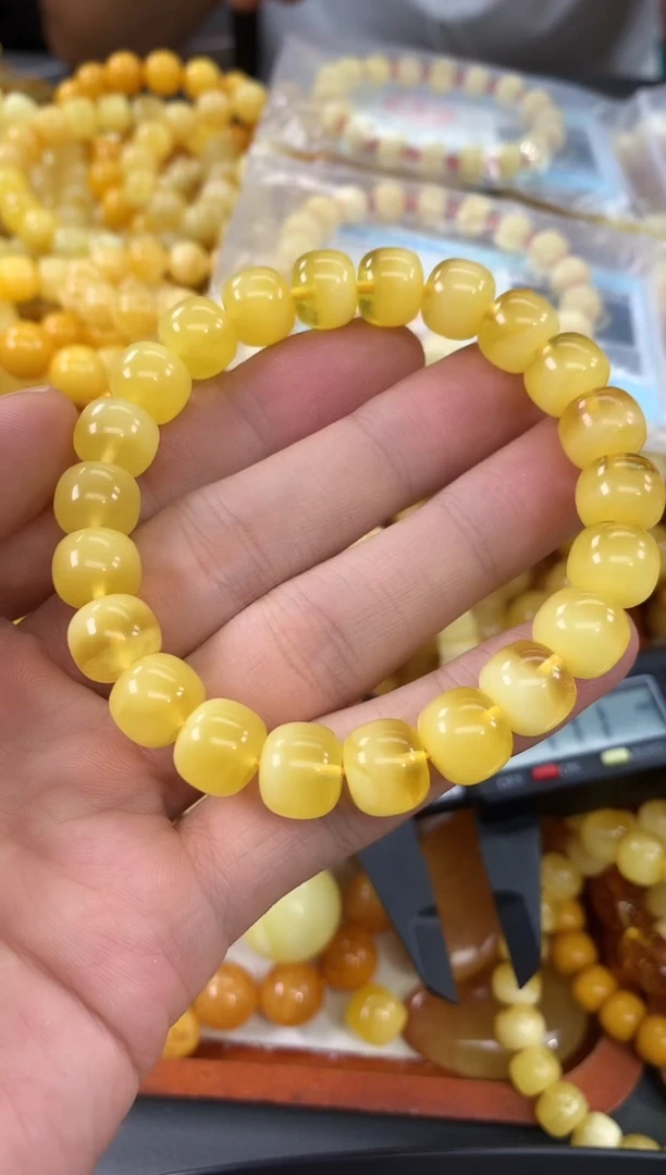 未镶嵌蜜蜡裸石手串