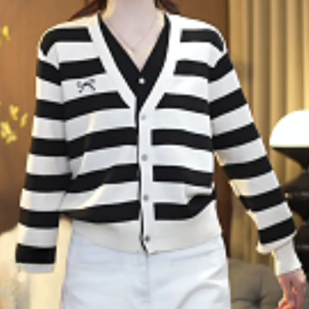 新款2025春夏百搭毛衣假两件针织衫上衣LK2501439