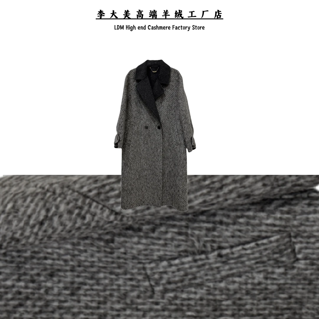 李大美【2025秋冬新款时尚百搭.羊驼毛+绵羊毛-长款大衣外套】-9925