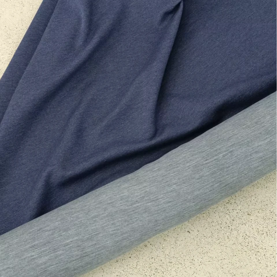 ARM PL27%PC24%WO22%灰蓝色双面针织面料幅宽170CM 意大利进口