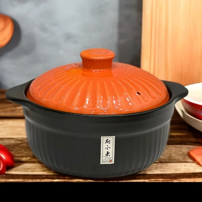 厨小亲耐高温千叶陶瓷砂锅煮粥煲汤炖菜汤煲炖煲明火耐热沙锅