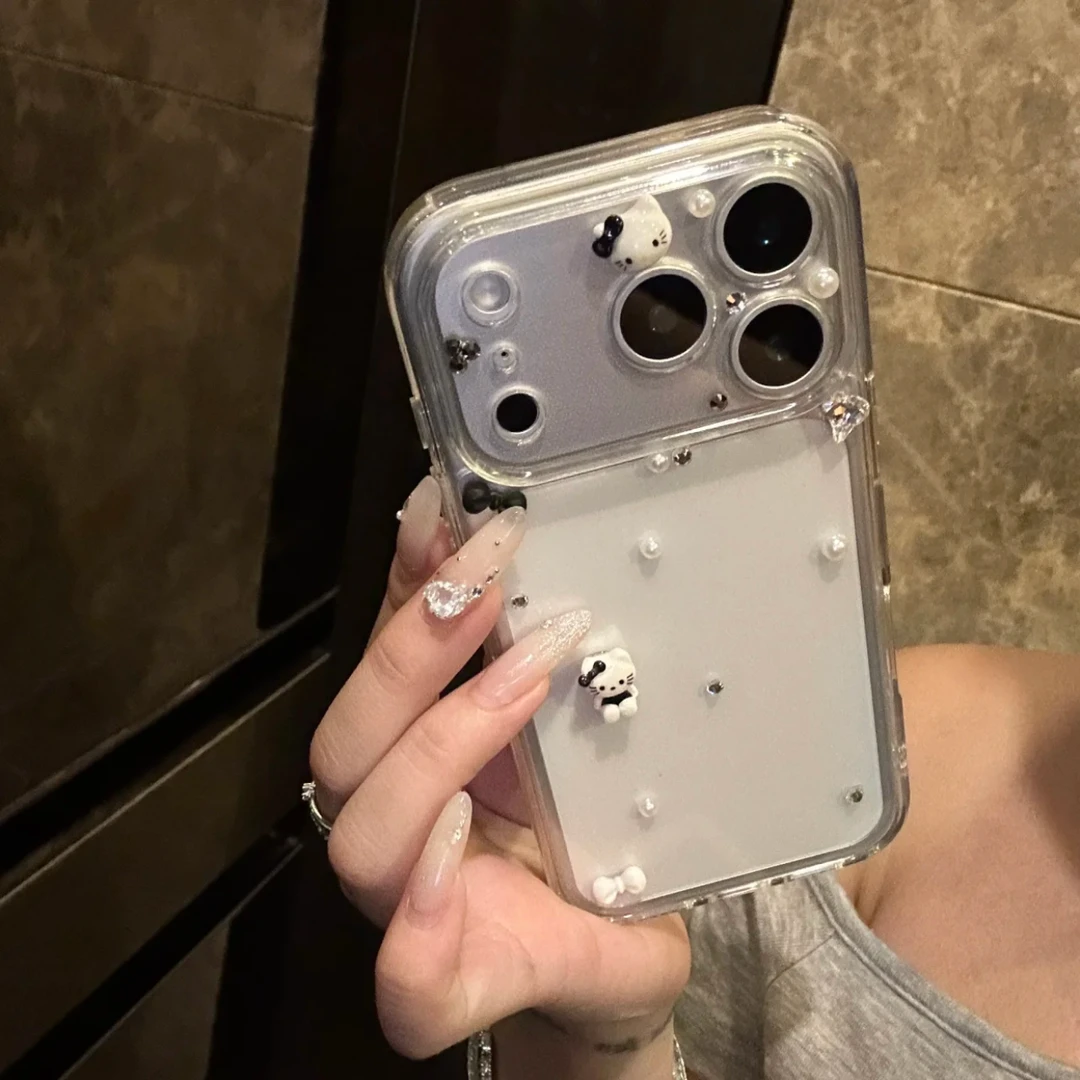 日韩蝴蝶结kitty猫适用苹果17promax手机壳iPhone17pro精孔16pro