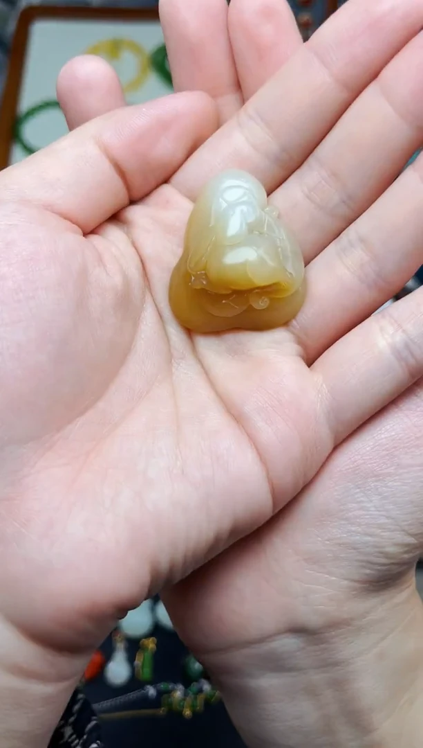 颈饰未镶嵌和田玉兔子06