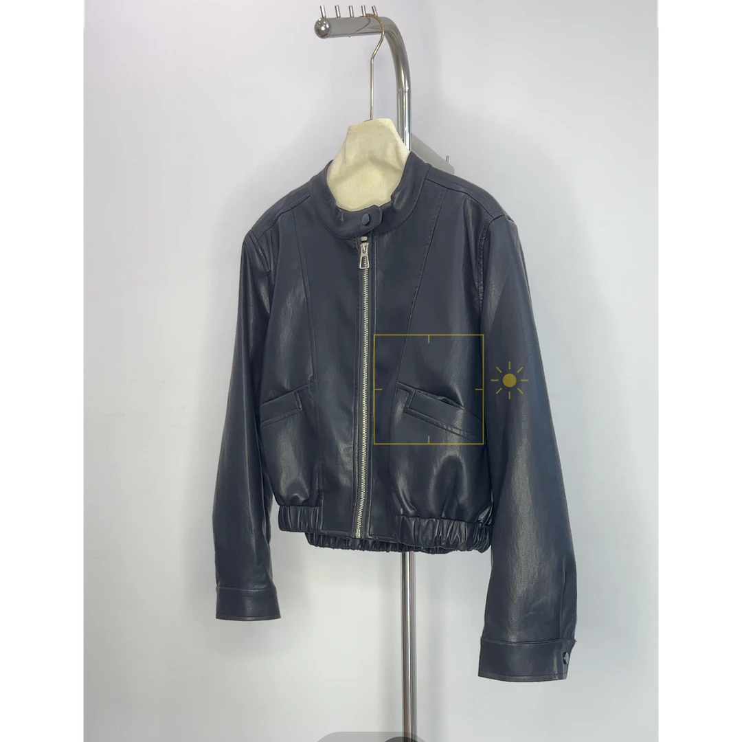 拾光家PU短款外套3197