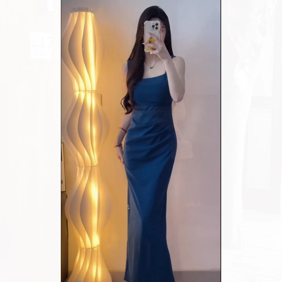 【运费险现货直发】长款修身包臀吊带连衣裙气质基础显瘦性感长裙