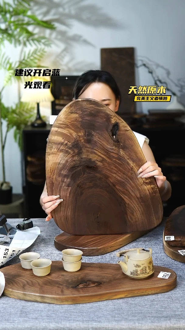木北美黑胡桃原木.干裂疤结不属于商品质量问题完美主义者慎拍