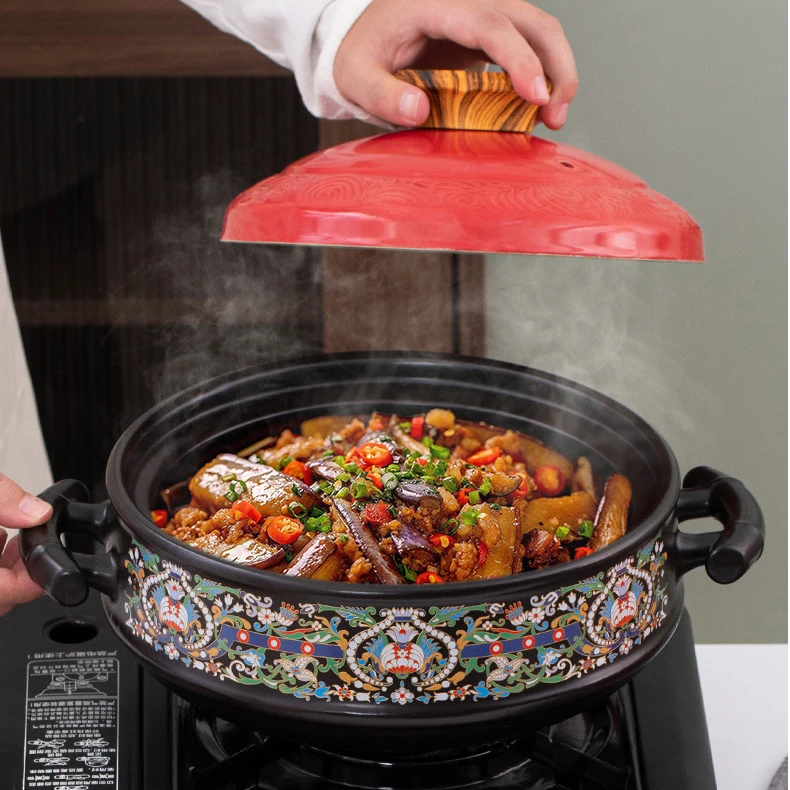 耐高温干烧不裂陶瓷砂锅炖锅家用燃气煤气灶专用煲仔饭煲汤小沙锅