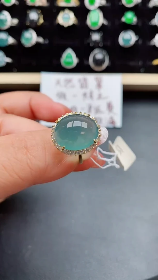 【闪购商品】翡翠戒指银S925镶嵌0800