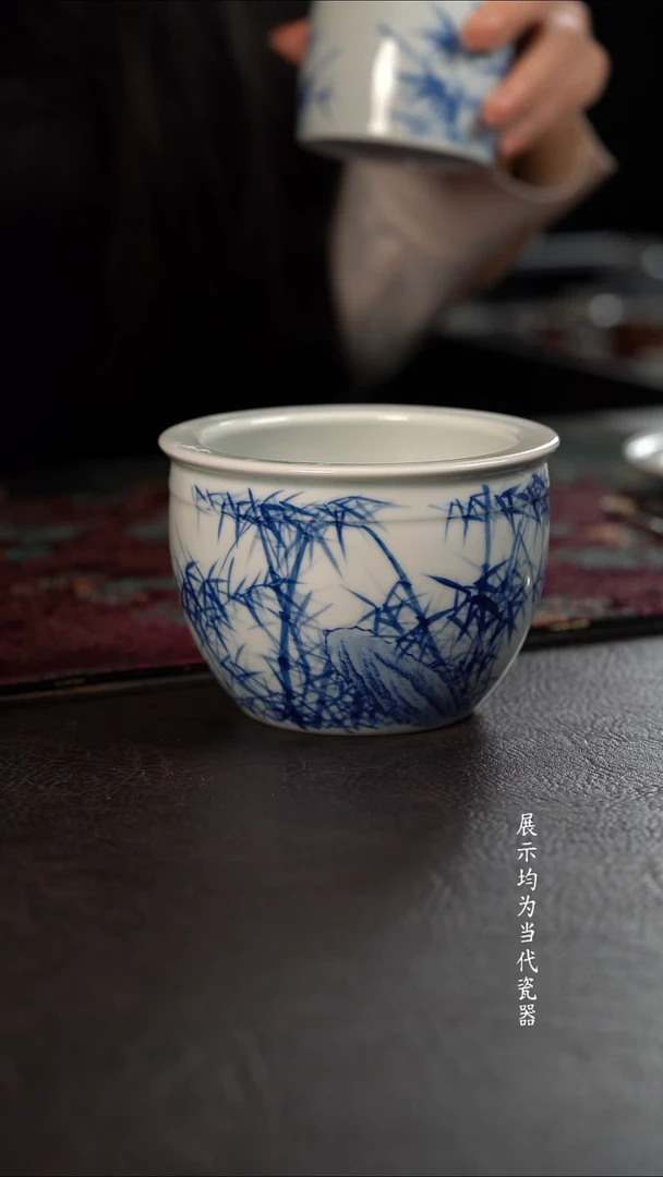 品遗HL灵石翠竹发财缸水洗