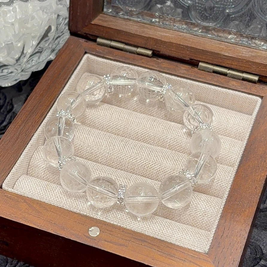 【纯净水】天然白水晶时尚百搭女款手串设计师款爆款精致女手链585