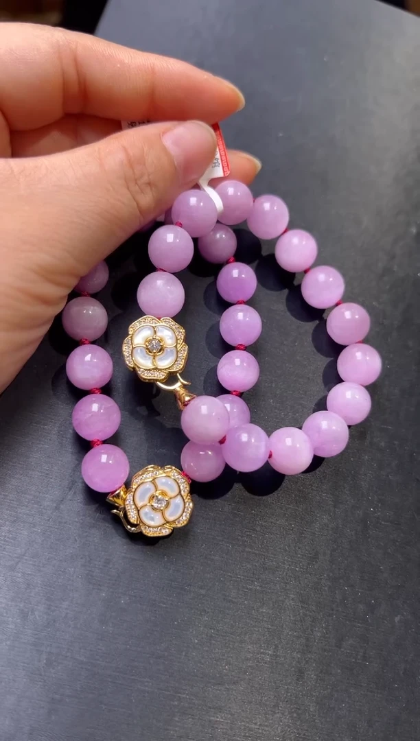 手串辉石未镶嵌多样性发一 紫锂辉设计手串 Z24816