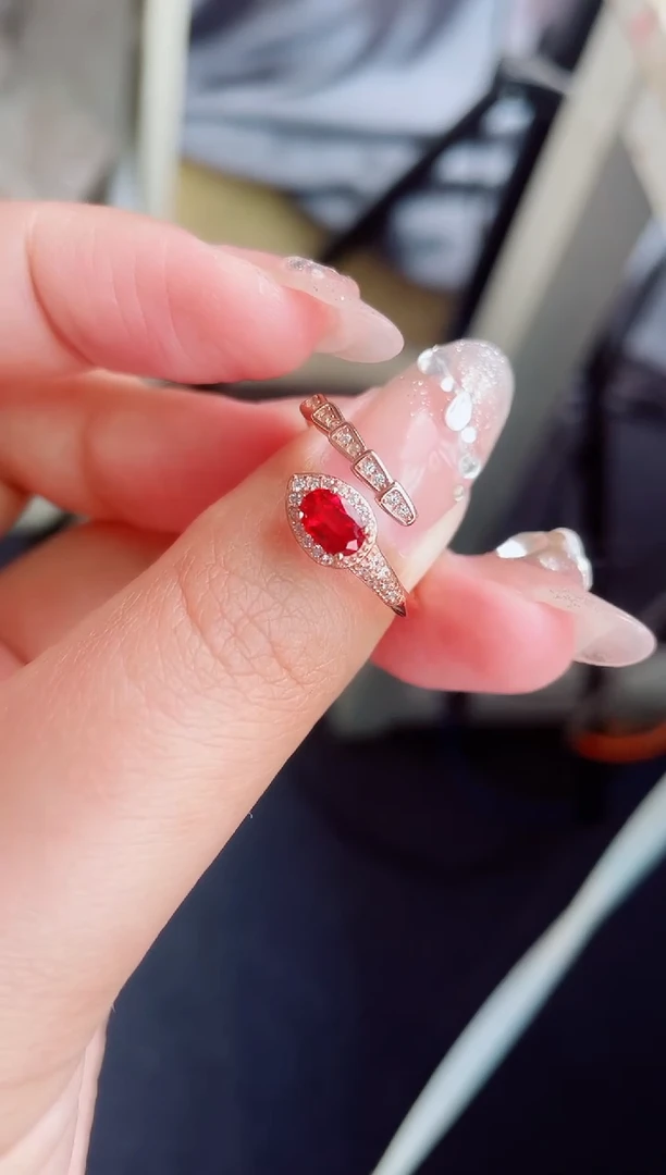 【闪购商品】彩色蓝宝石戒指银S925镶嵌戒指