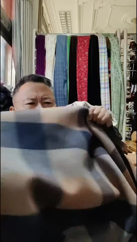 蓝咖时尚大格子双面布料
