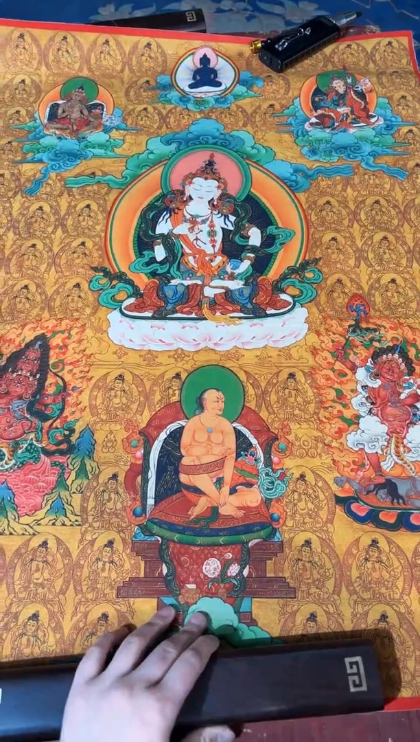 卷轴画龙妹的唐卡tk16