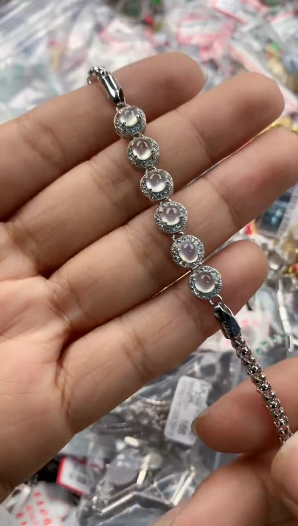 银S925镶嵌戒指翡翠444             5