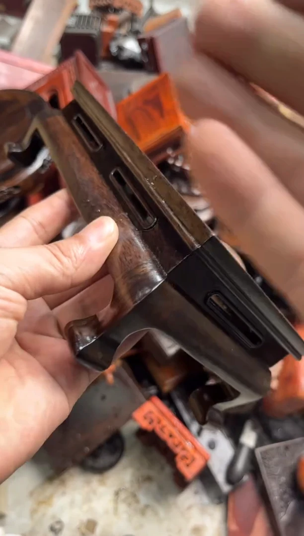 木76 黑檀木开天窗长方底座