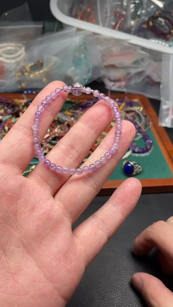 紫晶手链未镶嵌多样性发货拍一发一