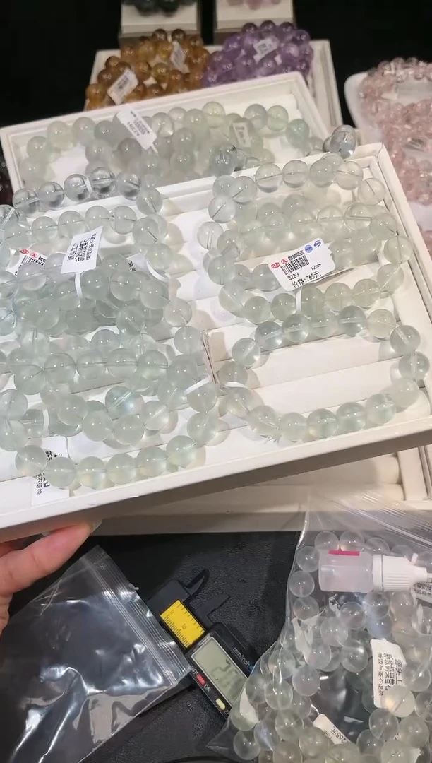 手链未镶嵌萤石多样性发一Q73奶绿12mm